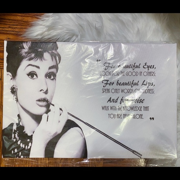 AUDREY HEPBURN 12”x18” Canvas Quote Print - Picture 2 of 3